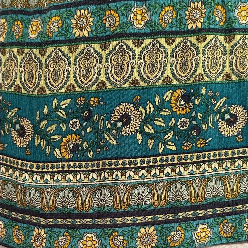J. Jill voyager Teal Patterned Maxi Dress size medium petite - Picture 13 of 13